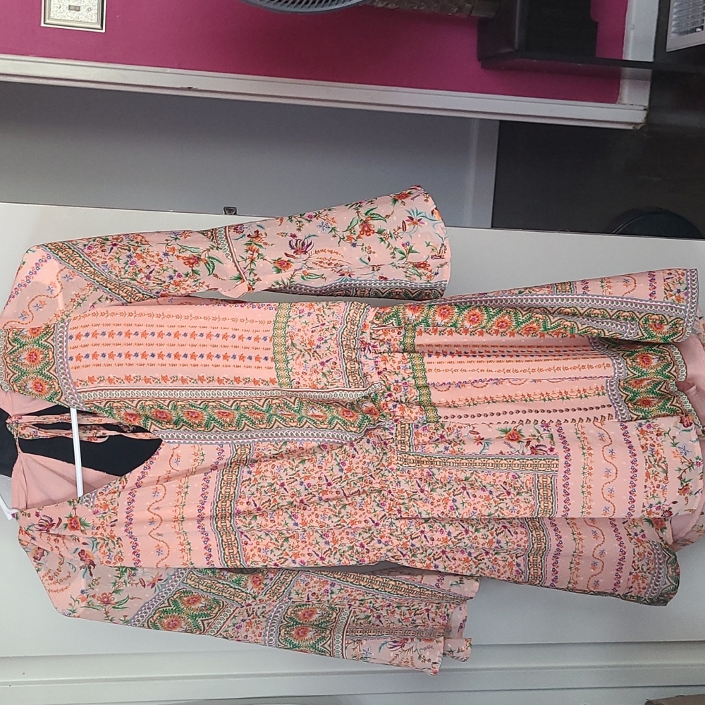 Floral Short Romper Bell Sleeves